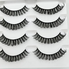 4 Pairs D Curling Fluffy False Eyelashes 14mm Length