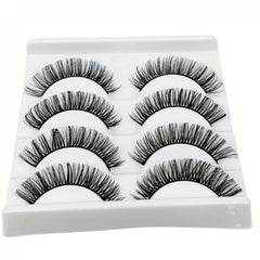4 Pairs D Curling Fluffy False Eyelashes 14mm Length