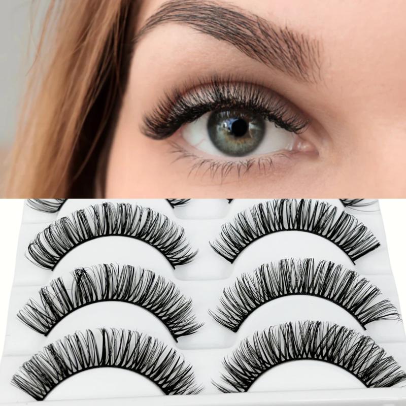 4 Pairs D Curling Fluffy False Eyelashes 14mm Length