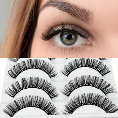 4 Pairs D Curling Fluffy False Eyelashes 14mm Length