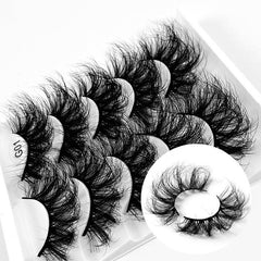 5 Pairs Fluffy Layer Cross Faux Mink Thick False Eyelashes