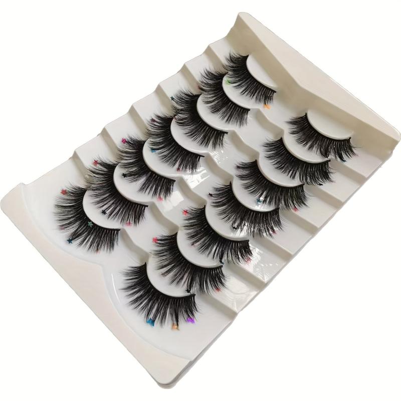 Luminous Fluorescent False Eyelashes Butterfly Sequin Decorative