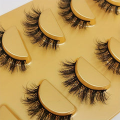 5 Pairs Thick Fluffy Faux Mink False Eyelashes - Stage & Daily Use