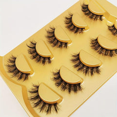 5 Pairs Thick Fluffy Faux Mink False Eyelashes - Stage & Daily Use