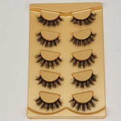 5 Pairs Thick Fluffy Faux Mink False Eyelashes - Stage & Daily Use