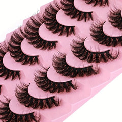 7 Pairs Fluffy Thick 3D False Eyelashes for Stage Party Makeup Use