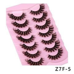 7 Pairs Fluffy Thick 3D False Eyelashes for Stage Party Makeup Use