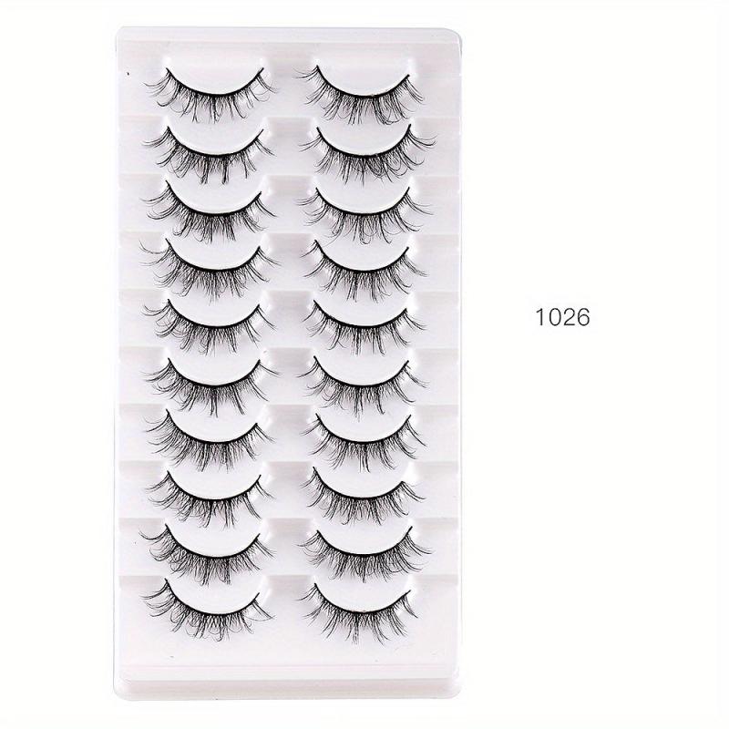 10 Pairs Natural False Eyelashes for Daily Makeup