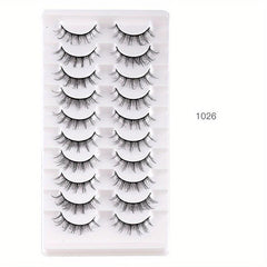 10 Pairs Natural False Eyelashes for Daily Makeup