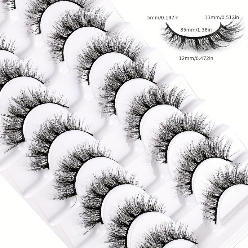 10 Pairs Natural False Eyelashes for Daily Makeup