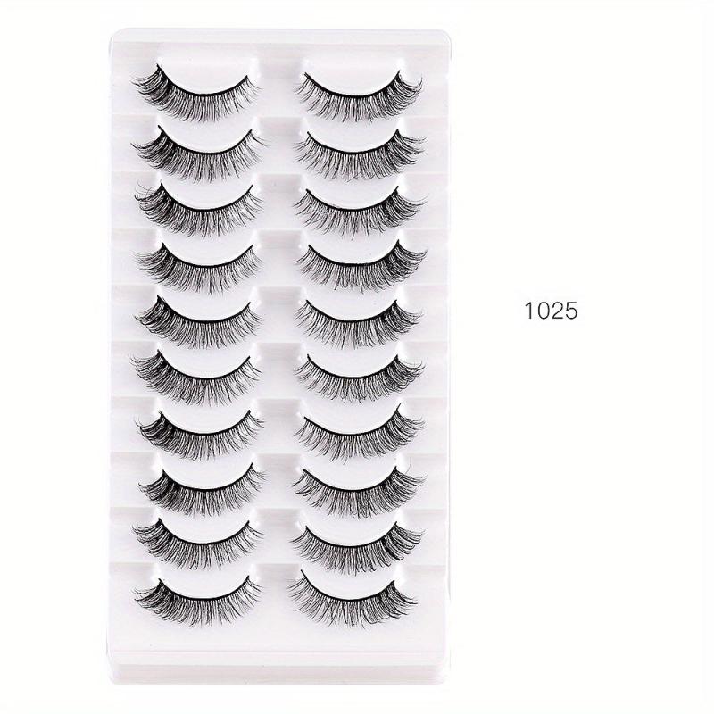 10 Pairs Natural False Eyelashes for Daily Makeup