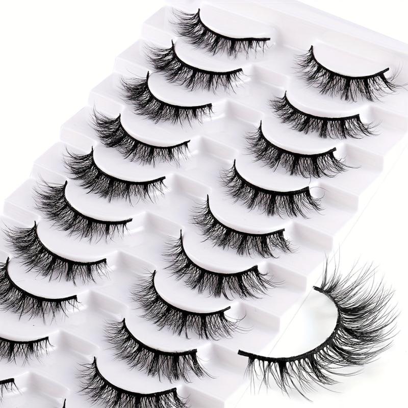 10 Pairs Natural False Eyelashes for Daily Makeup