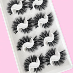 8 Pairs Fluffy Natural Long False Eyelashes Lightweight Cat Eye