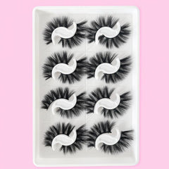 8 Pairs Fluffy Natural Long False Eyelashes Lightweight Cat Eye