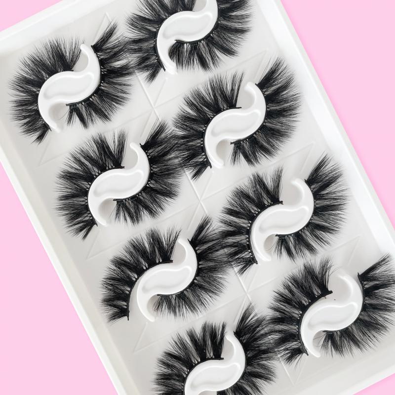 8 Pairs Fluffy Natural Long False Eyelashes Lightweight Cat Eye