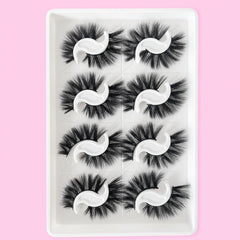 8 Pairs Fluffy Natural Long False Eyelashes Lightweight Cat Eye