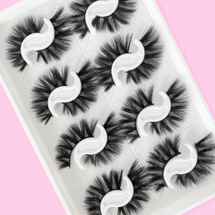 8 Pairs Fluffy Natural Long False Eyelashes Lightweight Cat Eye