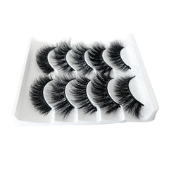 5 Pairs Thick Natural Curling False Eyelashes Soft And Comfortable