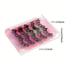 5 Pairs Messy Fluffy Faux Mink Lashes Layer Thick 3D False Eyelashes