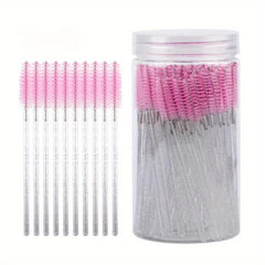 100pcs Eyelash Brushes & Mascara Wands with Box