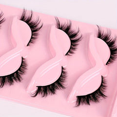 5 Pairs Fox Eye Lashes 3D Thick Dramatic Curly Full Strip Lashes