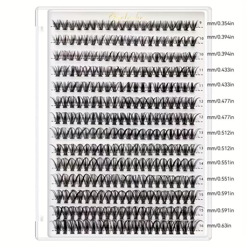 40P D Curling False Eyelashes 14 Rows Grafted Hair Thick Individual Lashes