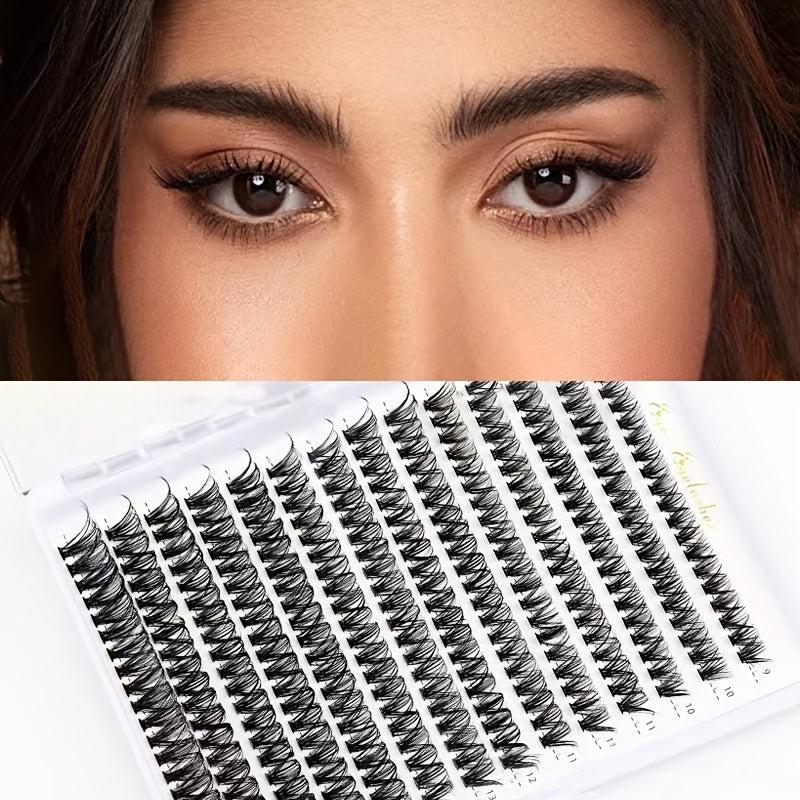 40P D Curling False Eyelashes 14 Rows Grafted Hair Thick Individual Lashes