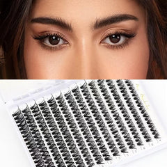 40P D Curling False Eyelashes 14 Rows Grafted Hair Thick Individual Lashes