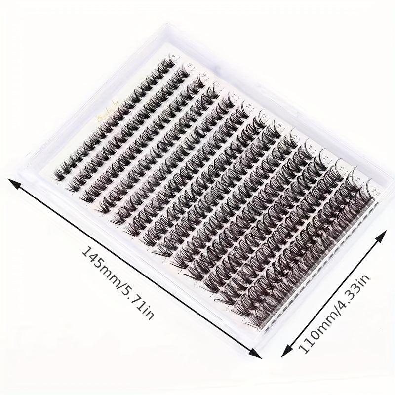 40P D Curling False Eyelashes 14 Rows Grafted Hair Thick Individual Lashes