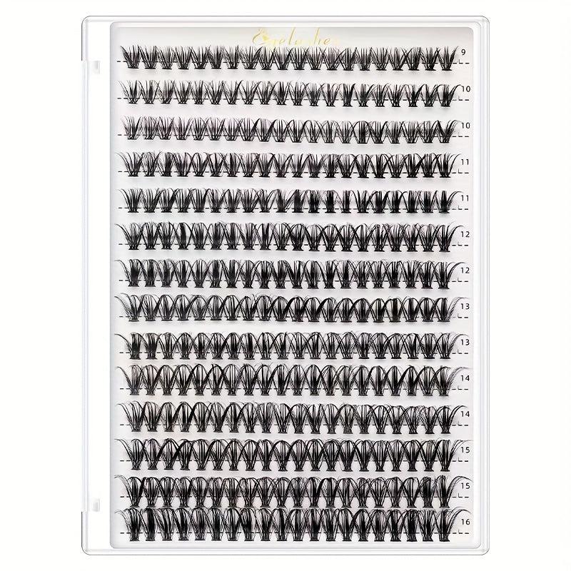 40P D Curling False Eyelashes 14 Rows Grafted Hair Thick Individual Lashes