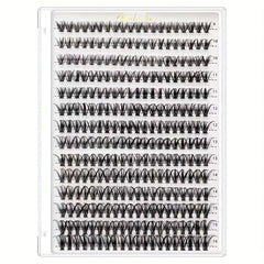 40P D Curling False Eyelashes 14 Rows Grafted Hair Thick Individual Lashes