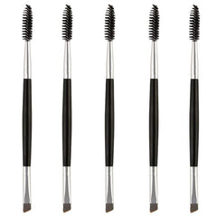 5 Pcs 2-In-1 Eyebrow and Mascara Brush Eyelash Spoolie Brushes