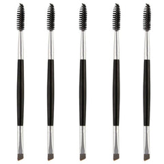 5 Pcs 2-In-1 Eyebrow and Mascara Brush Eyelash Spoolie Brushes