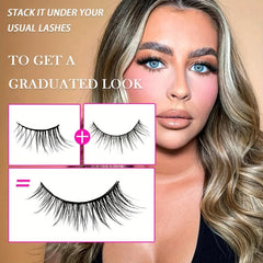 14 Pairs Half Eye False Eyelashes Cat Eye Natural Fluffy Curling