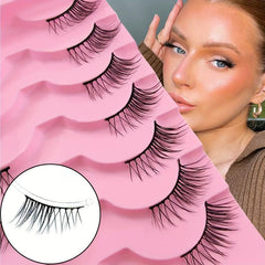 14 Pairs Half Eye False Eyelashes Cat Eye Natural Fluffy Curling