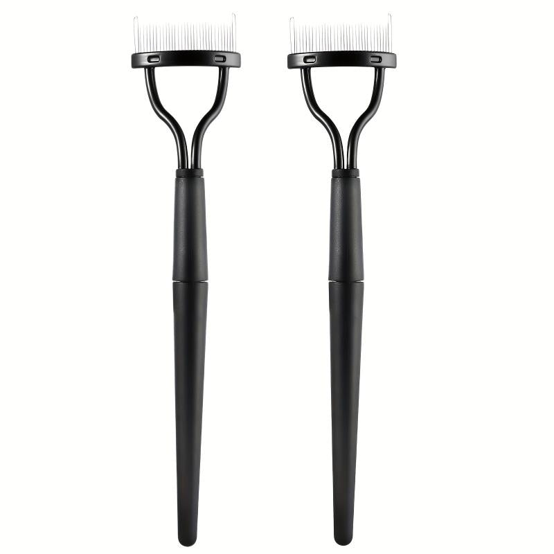 Eyelash Comb Eyebrow Brush Eyelashes Separator Metal Teeth Lash Comb