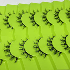 7 Pairs Wispy D Curling False Eyelashes Natural Fluffy Thick Fiber
