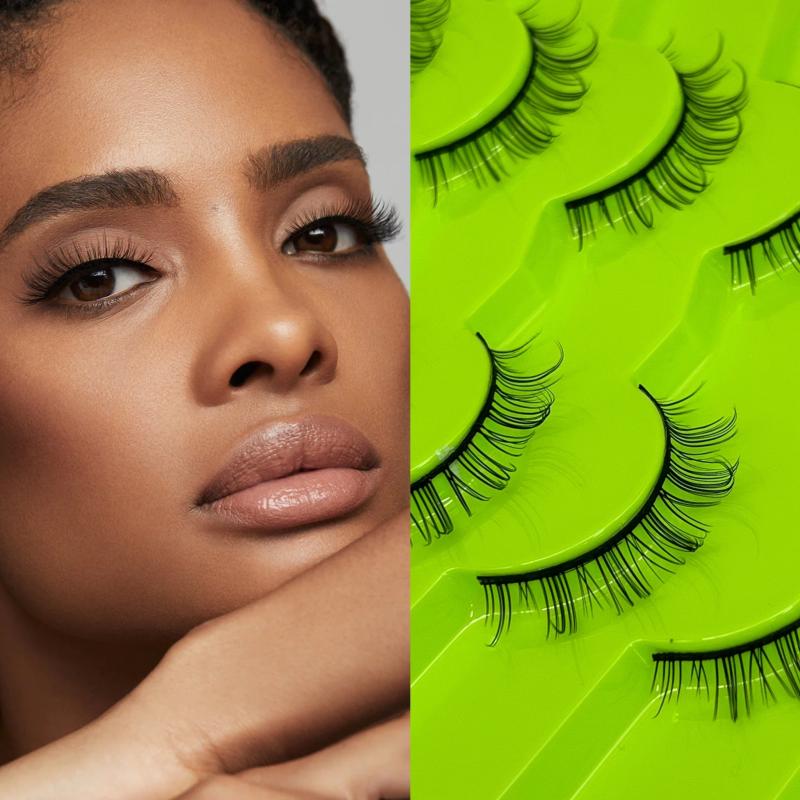 7 Pairs Wispy D Curling False Eyelashes Natural Fluffy Thick Fiber