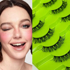 7 Pairs Wispy D Curling False Eyelashes Natural Fluffy Thick Fiber
