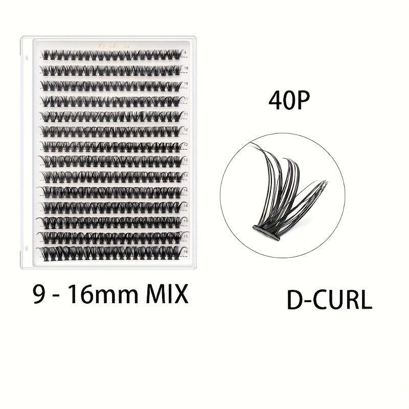DIY Lash Clusters Easy Wear Reusable Soft Natural False Eyelashes Wispy Lashes