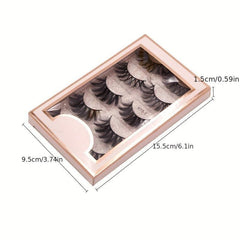 5 Pairs Faux Mink Eyelashes 5D Natural Thick Style False Eyelashes