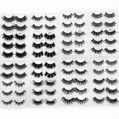 5 Pairs Faux Mink Eyelashes 5D Natural Thick Style False Eyelashes