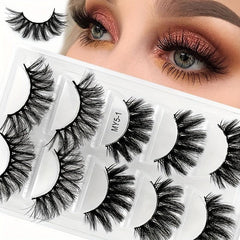 5 Pairs Faux Mink Eyelashes 5D Natural Thick Style False Eyelashes