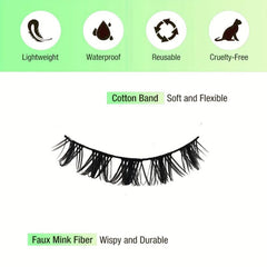 Fluffy Faux Mink Lashes Natural Long False Eyelashes 3D Cat Eye False Eyelashes