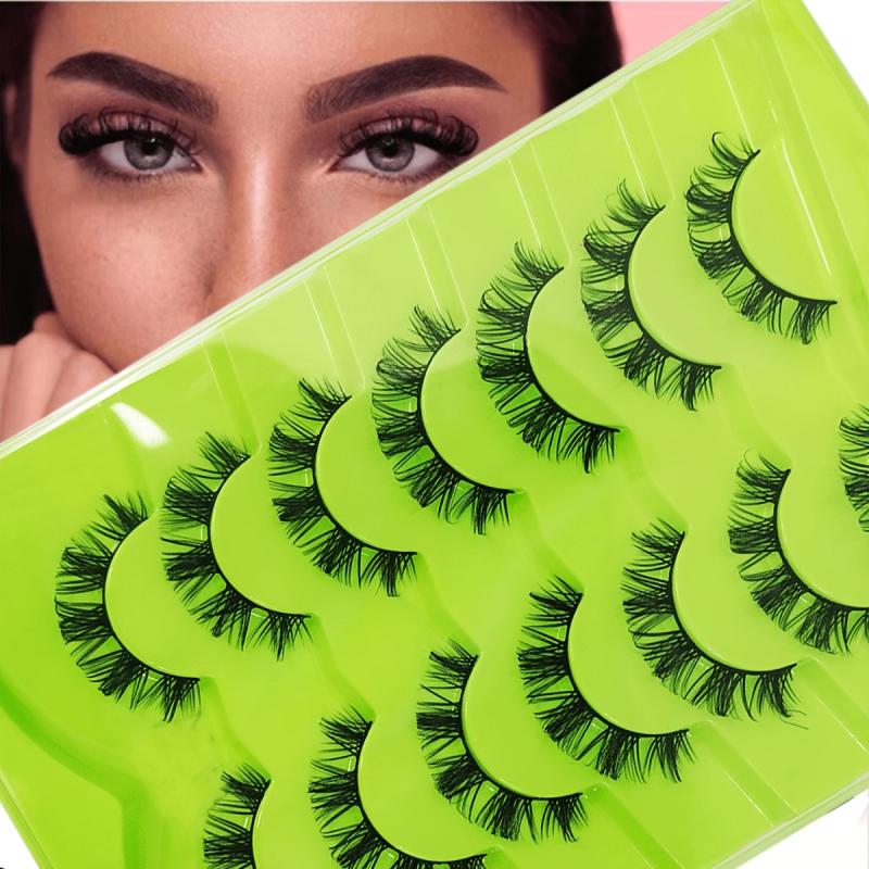 Fluffy Faux Mink Lashes Natural Long False Eyelashes 3D Cat Eye False Eyelashes