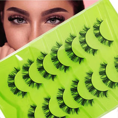 Fluffy Faux Mink Lashes Natural Long False Eyelashes 3D Cat Eye False Eyelashes