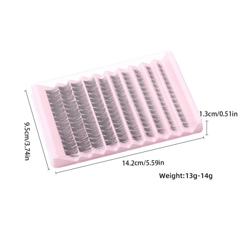 10 Rows False Eyelashes Cluster Large Capacity Segmented