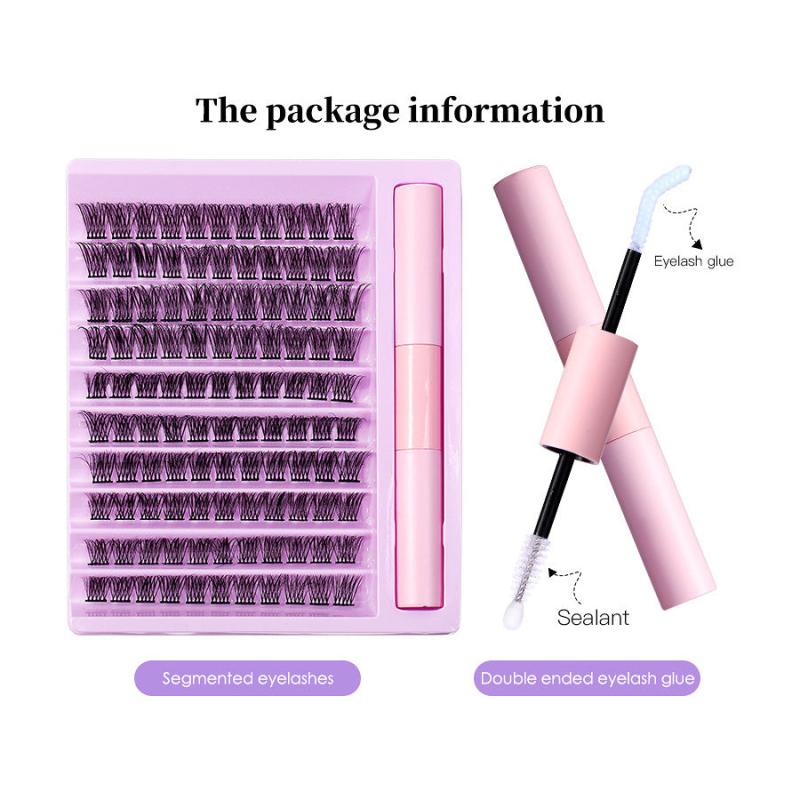 10 Rows False Eyelashes Cluster Large Capacity Segmented