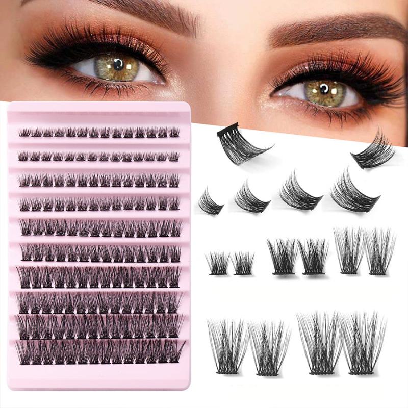 10 Rows False Eyelashes Cluster Large Capacity Segmented