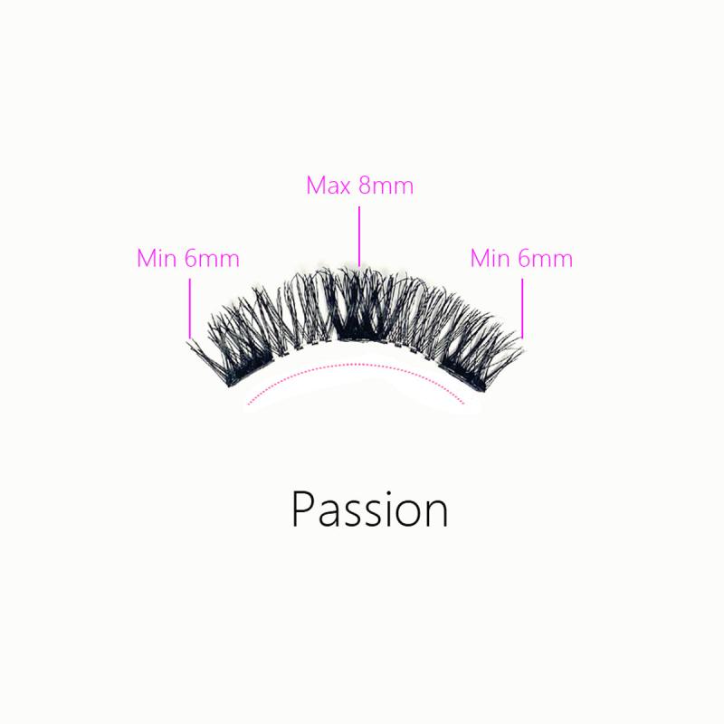 Magnetic Eyelashes Kit w/ Applicator Tool, Dual Magnetic Clips & Glue